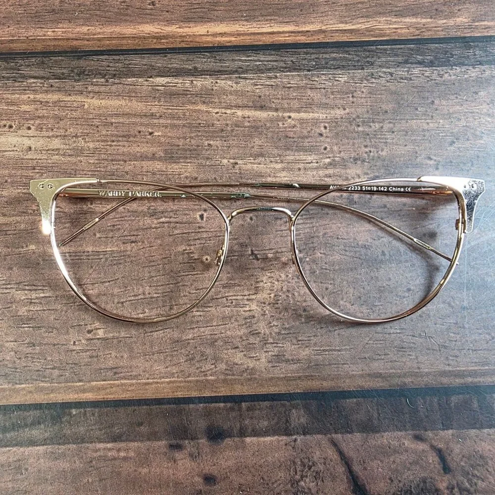 Warby Parker‎ Ava M 2233 womens Rose Gold Metal Eyeglasses 51-19-142